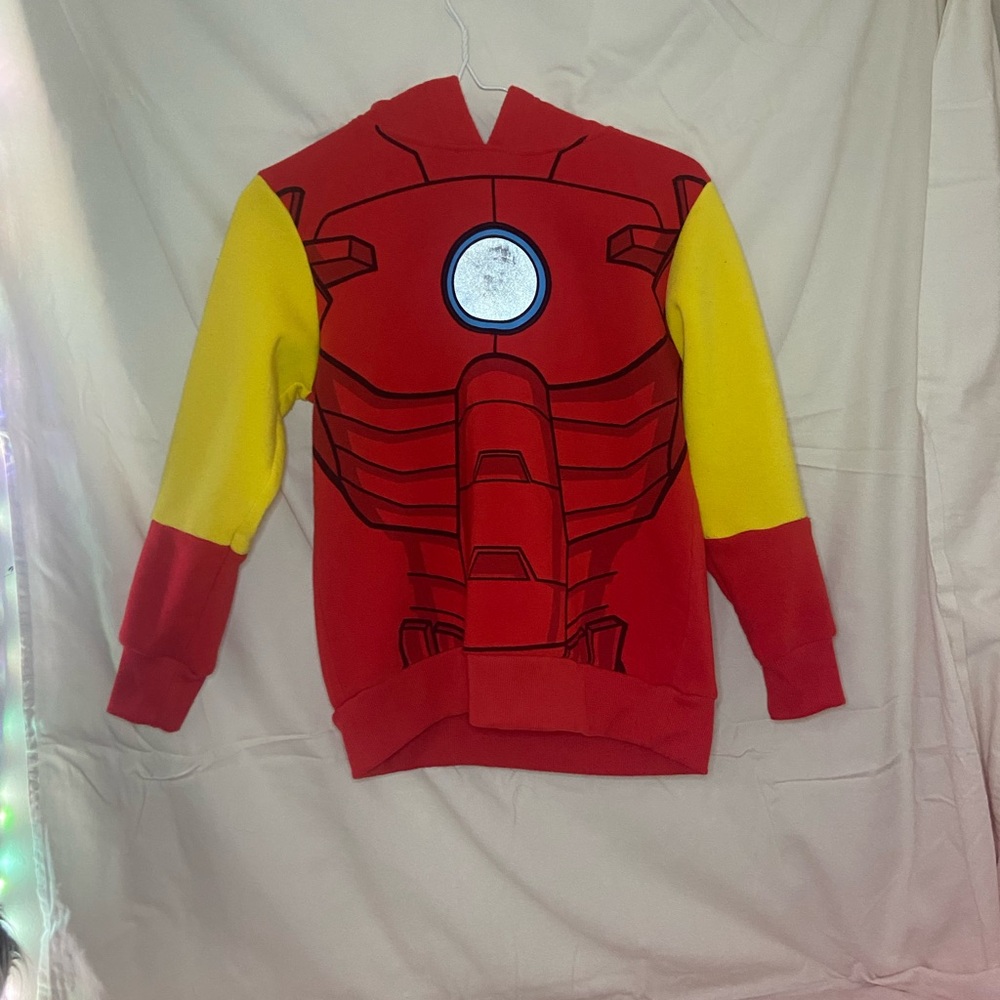 ☾.݁ᛪ༙ S/P (7-8) Kids Iron-Man Pull Over Hoodie with Hood